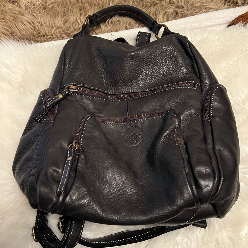 Leather backpack